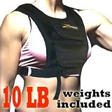 NEW! ZFO-10LBS Adjustable Weighted Vest (WEIGHTS INCLUDED. For both men and women.One size fits all.)