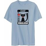 T-Shirt Mens Silver Gray  Cat Lover - Himalayan  Cats