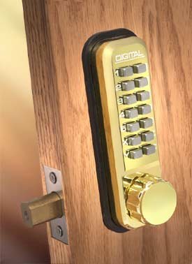 Lockey 2210BB 2000 Bright Brass Keypad Deadbolt