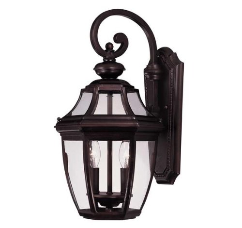 Savoy House Lighting 5-492-13 Endorado Collection 2-Light Outdoor Wall Mount Lantern, English Bronze Finish with Clear Glass On Sale
