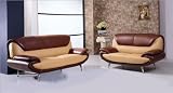 Modern 3 pc. Leather Living Room Set, (FREE SHIPPING)