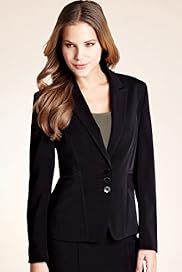 Peak Lapel Angled Seam 3 Button Jacket