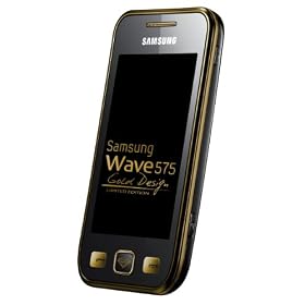 Samsung - Wave 575 - T�l�phone portable - HSDPA/Quad bande - Bluetooth - Noir/Dore