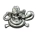 Skeleton Cowboy with Rattlesnake Pewter Belt Buckle