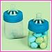12 Pastel Baby Bottle Containers - Blue