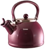Calypso Basics 2.2-Quart Whistling Teakettle, Plum
