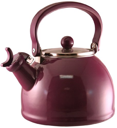 Calypso Basics 2.2-Quart Whistling Teakettle Plum