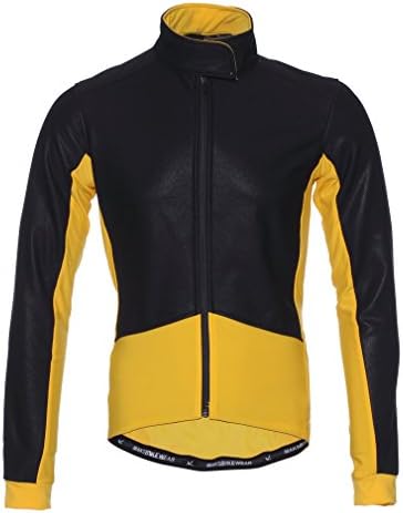 Fabilion Men's Cycling Long Sleeves Windproof Jersey Jacket Black/Yellow S