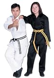 Karate Uniform Medium Weight White Poly/Cotton