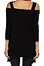 Lolichy Women Cold Shoulder Top Black 3/4 Sleeve Tunic Tops Tank