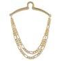 Men's Doppio Alla Moda Tie Chain by Competition in Gold Metal