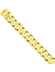 14K Gold Traditional Link Chain Bracelet 8"