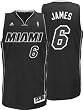 NBA Miami Heat LeBron James Black-Black-White Swingman Jersey