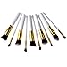 Unimeix 10 pcs Premium Synthetic Kabuki Makeup Brush Set Cosmetics Foundation Blending Blush Eyeliner Face Powder Brush Makeup Brush Kit (White Golden)
