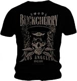 Official T Shirt BUCKCHERRY Distressed BIKER Skull