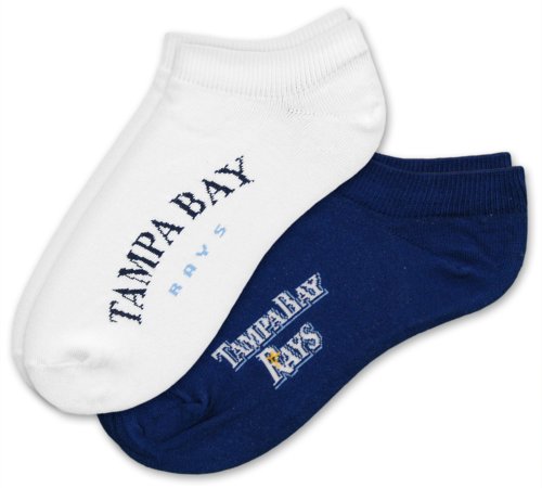 MLB Tampa Bay Rays Women's No-Show Socks (2 Pack)
