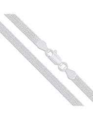 Sterling Silver Flexible Herringbone Necklace 4mm Solid 925 Italian Chain 20"