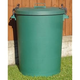 110 Litre Green Bin/Refuse Bin With Lockable Lid (made in the uk)