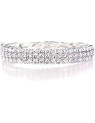 Diamond 18k White Gold Bangle Bracelet