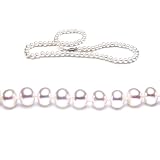 Single Strand 18 Inch 6.0-7.0mm White Semi-Round Freshwater Cultured Pearl Necklace