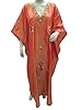 Kaftans Poly Silk Peach Kashmir Crewel Embroidered Abaya Caftans