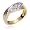 Aesthetic Grace: Gold Vermeil Two-Toned Engagement Ring with CZ Diamond