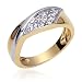 Jewelry : Aesthetic Grace: Gold Vermeil Two-Toned Engagement Ring with CZ Diamond