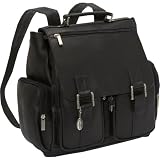 David King Leather Backpack With 5 Zippered Pockets thumbnail
