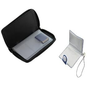 GTMax SD Micro SD Memory Card Pocket Holder Carrying Case - Black + Travel Size Memory... by 