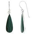 Malachite Large Teardrop Earring - Green