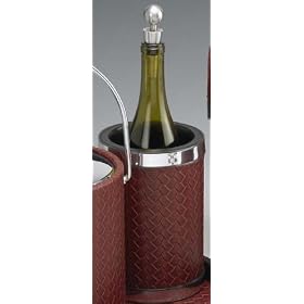 Kraftware 46278 San Remo Pomegranate Deluxe Wine Chiller with Chrome Band by Kraftware