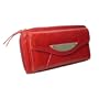 Kenneth Cole Reaction Womens Clutch Wallet w/ Outside Pocket (KC-109518-Lipstick Red)