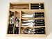 Kitchen & Housewares : Casa 26345 Bistro Cutlery Set X32 Black+Tray