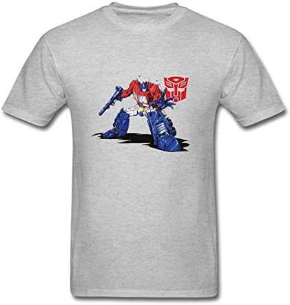 WUJIXIAN Men's Transformers Optimus Prime T Shirt XXXL Grey