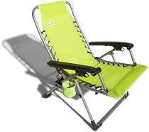 Strathwood Multi-Position Beach and Pool Lounge Chair, Lime Fizz with Silver Frame
