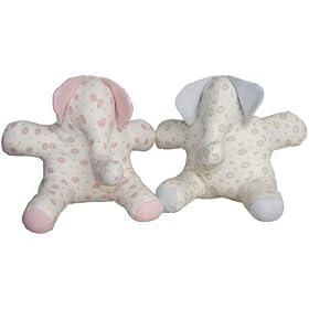 Organic Egyptian Cotton Elephant Toy in Blue