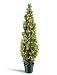 National Tree Arborvitae Tree with 50 Clear Lights and Dark Green Round Plastic Pot, 36-Inch