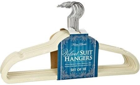 Simplify Velvet Suit Hangers, 18 Pack, Off White Beautiful, Soft And Durable