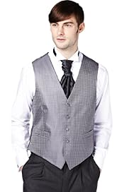 5 Button Brick Print Wedding Waistcoat