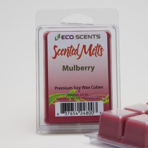 2-Pack Mulberry Wax Melts from EcoScents - A very pronounced deep musky blend of fresh black mulberries. Maximum scent load.
