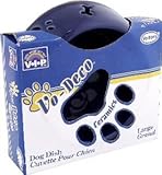Vo-Toys 7.5in Pierced No Spill Ceramic Dog Dish Color Blue