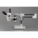 2X-180X Trinocular Boom Stereo Microscope w/ Focusable Eyepieces