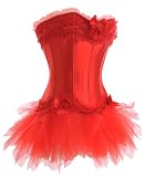 Red corset & seperate tutu set (A3018)