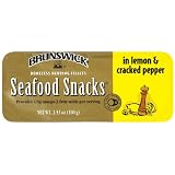 Brunswick Seafood snack, lemon pepper, 3.53 Ounce Tins (Pack of 18)