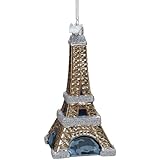 Kurt Adler 5-Inch Noble Gems Glass Eiffel Tower Ornament
