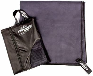 PREMIUM QUALITY-Large 140x70cm Antibacterial Microfiber Sports Travel Towel. Free Carry Bag! Quick Drying, Ultra Compact. Great for Swimming, Yoga, Pilates, Camping, Gym, Beach.