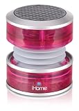 iHome iHM60PT Rechargeable Mini Speaker (Pink Translucent)