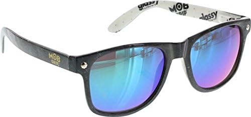 Glassy Sunhaters Sunglasses Leonard Mob Black / White / Blue Mirror Sunglasses