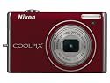 Nikon Coolpix S640 12.2MP Digital Camera with 5x Wide Angle Optical Vibration Reduction (VR) Zoom and 2.7-inch LCD (Velour Red)