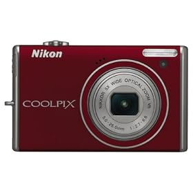 Nikon Coolpix S640 12.2MP Digital Camera with 5x Wide Angle Optical Vibration Reduction (VR) Zoom and 2.7-inch LCD (Velour Red)